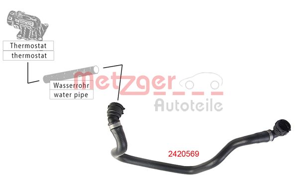 METZGER 2420569 Kühlerschlauch